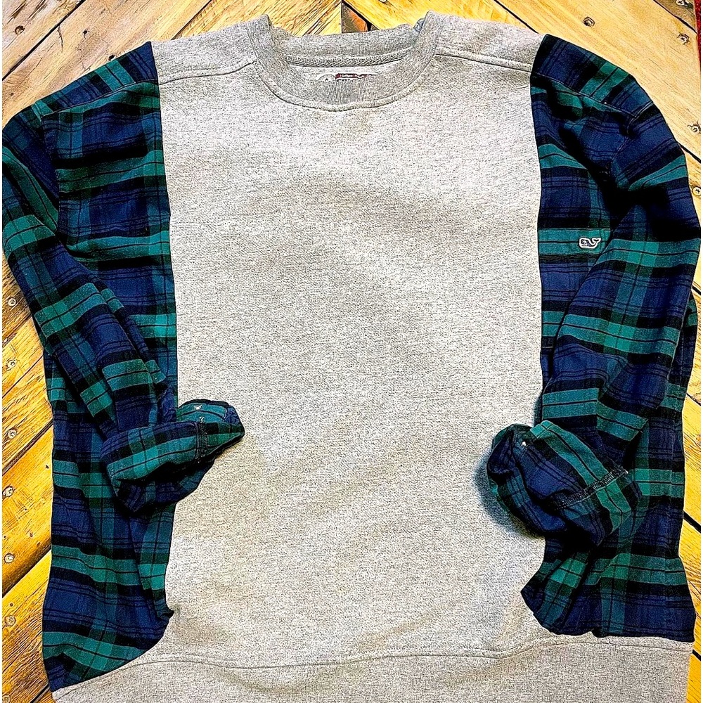 Upcycled Flannel Sweatshirt